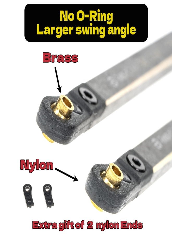 RampCrab High Clearance 4 Links Set for SCX24 Deadbolt, Brass Links Set, ONLY Rear, 4Pcs, Black - Image 2